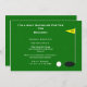 Golf Bachelor Party 18. Golf Hole Einladung (Vorne/Hinten)