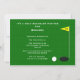 Golf Bachelor Party 18. Golf Hole Einladung (Vorderseite)