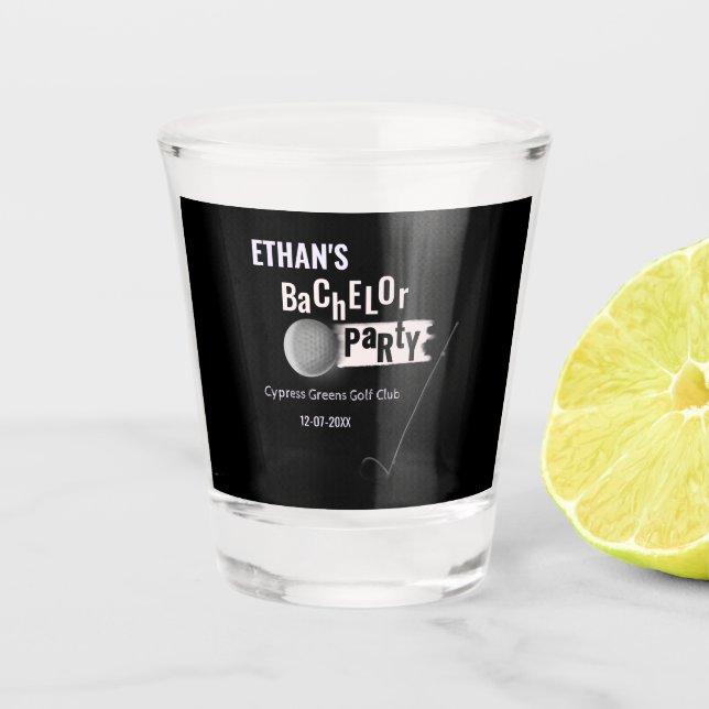 Golf Bachelor Party - Golferlebnis - Golfspiel Schnapsglas (Vorderseite)