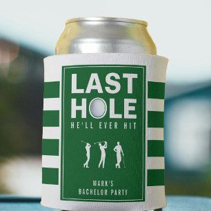 Golf Bachelor Party Letztes Loch gestreift Dosenkühler