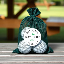 Golf Bachelor Party Letztes Loch Runder Aufkleber