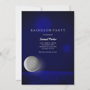 Golf Bachelor Party Navy Blue Golf Ball - Golfers Einladung