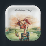 Golf Bachelorette Party for Woman golfer Pappteller<br><div class="desc">Golf Bachelorette Party for Woman golfer Paper Plates</div>