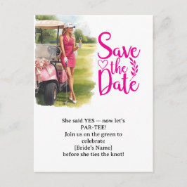 Golf Bachelorette Woman Golfer Is Golfing Postcard Postkarte