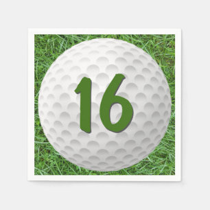 Golf Ball 16. Geburtstag Napkins Serviette