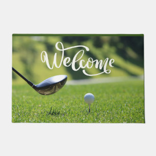 Golf Ball Abschlag auf grün Begrüßungsgolfer Fußmatte