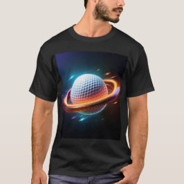 Golf Ball als Saturn Planet T-Shirt