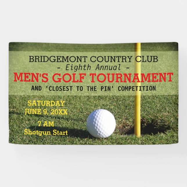 Golf Ball and Hole mit Button Banner (Horizontal)
