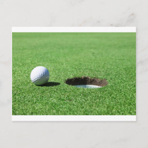 Golf Ball and Hole Postkarte