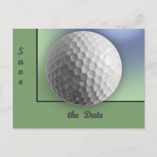 Golf Ball Ankündigungspostkarte (Vorderseite)