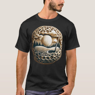 Golf Ball Artistry Elegante auf dem Golfplatz Gree T-Shirt