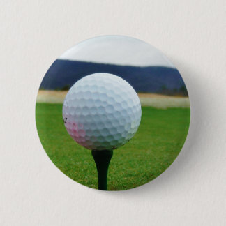 Golf Ball auf dem Golfplatz Button