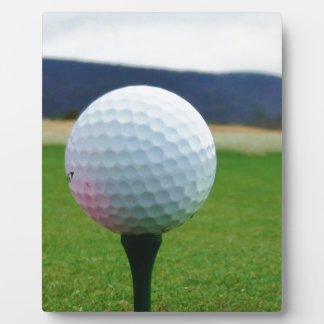 Golf Ball auf dem Golfplatz Fotoplatte