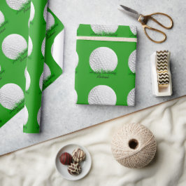 Golf Ball auf Gras Geschenkpapier