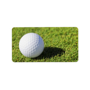 Golf Ball auf Green Rass Course - Maßgeschneidert Adressaufkleber