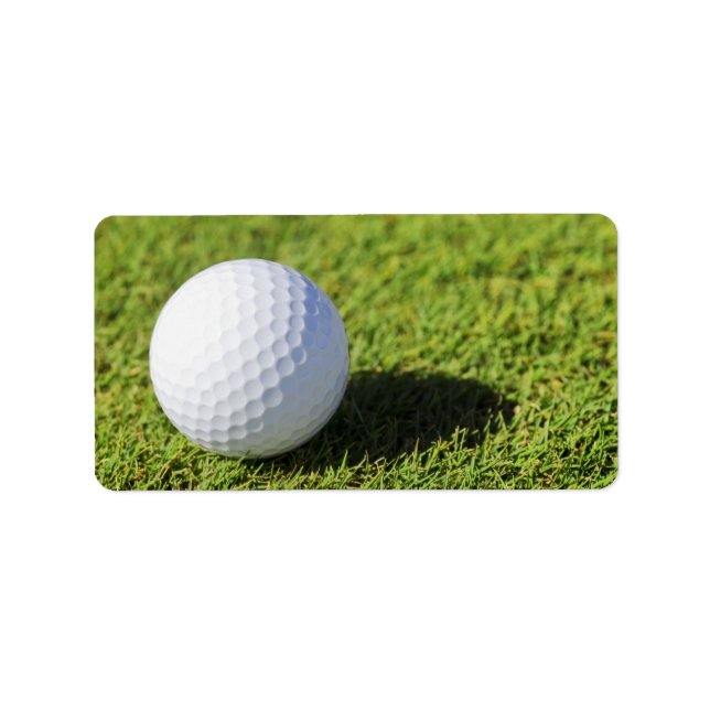 Golf Ball auf Green Rass Course - Maßgeschneidert Adressaufkleber (Vorne)