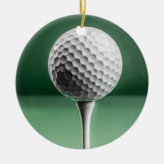Golf Ball auf T-Shirt Keramik Dekoration (Vorne)