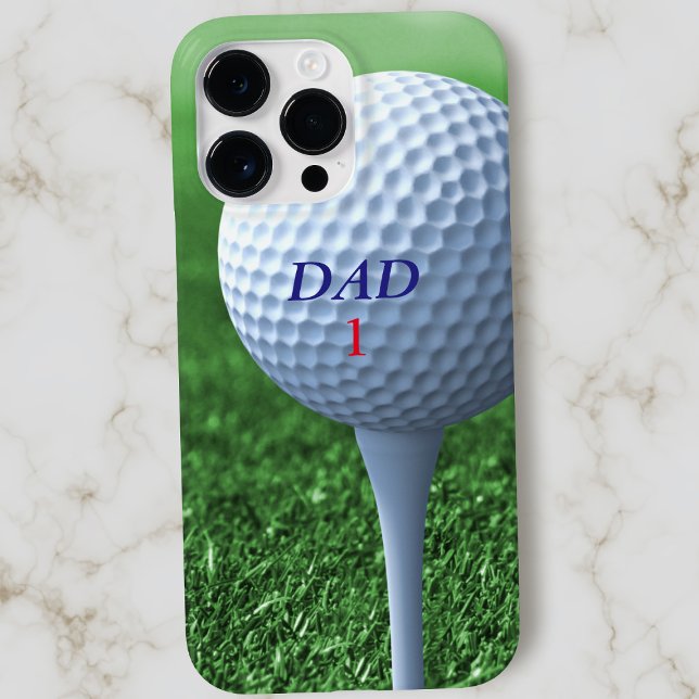 Golf Ball auf T-Shirt Vater Name Nummer Grün Golfe Case-Mate iPhone Hülle (Von Creator hochgeladen)