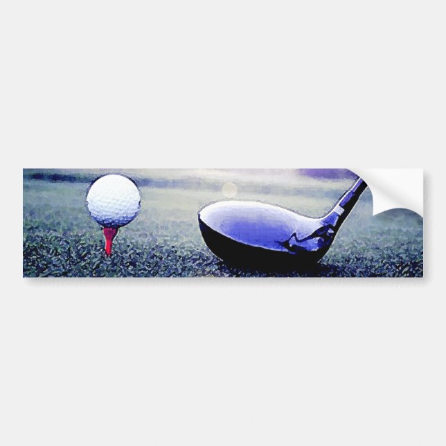 Golf Ball & Bat Autoaufkleber (Vorne)
