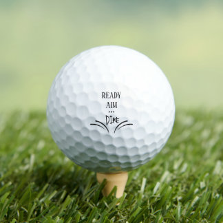 Golf Ball "Bereit, Ziel...Dire" Golfer Geschenk Fu
