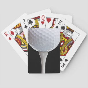 Golf Ball Black Background Golfing Sports Template Spielkarten