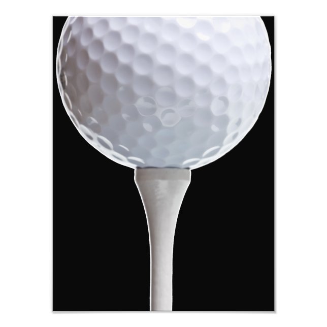 Golf Ball Black Background Golfsport Template Fotodruck