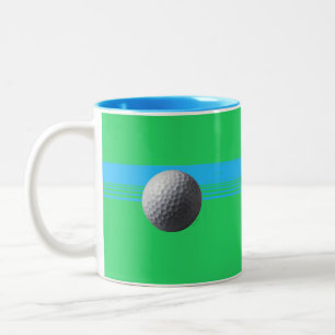 Golf Ball Blau zweifarbige Tasse