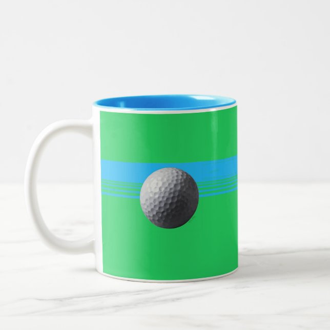 Golf Ball Blau zweifarbige Tasse (Links)