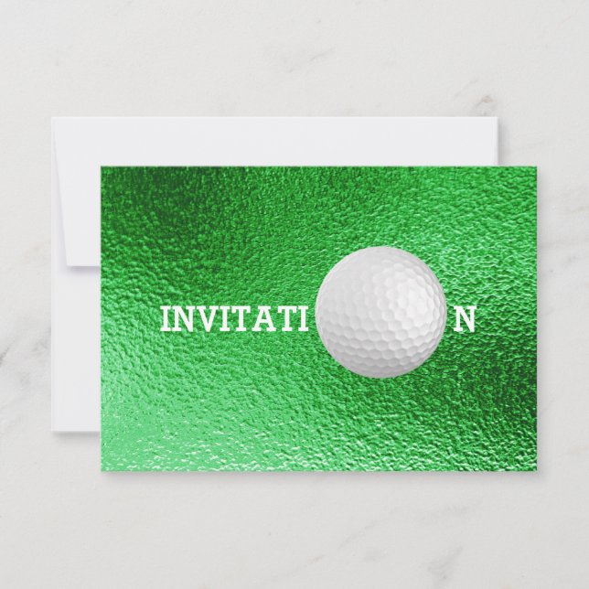 Golf Ball Custom 12,7 cm x 8,9 cm Einladungen (Vorderseite)