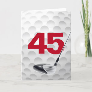 Golf Ball Design 45. Geburtstag Karte