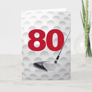 Golf Ball Design 80. Geburtstag Karte