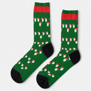 Golf Ball Design auf grünen Socken für Weihnachten