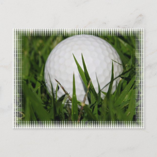 Golf Ball Design Postkarte (Vorderseite)