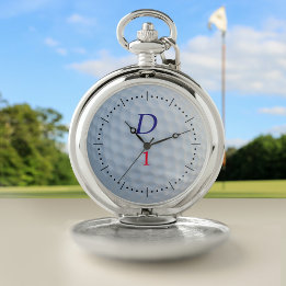 Golf Ball Dimples Golfer Mit Monogramm Pocket Watc Taschenuhr