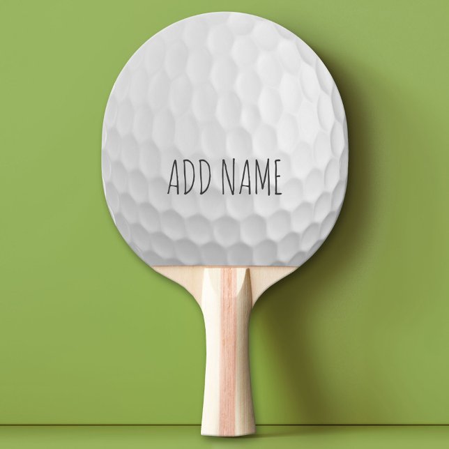 Golf Ball Dimples mit Individuelle Name Tischtennis Schläger (Custom Ping Pong Paddle - Golf Ball)