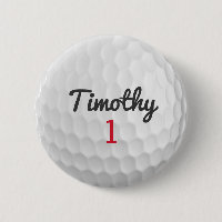 Golf Ball Dimples mit schwarzem Namen