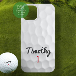 Golf Ball Dimples mit schwarzem Namen Case-Mate iPhone 14 Hülle