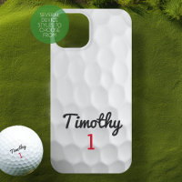 Golf Ball Dimples mit schwarzem Namen