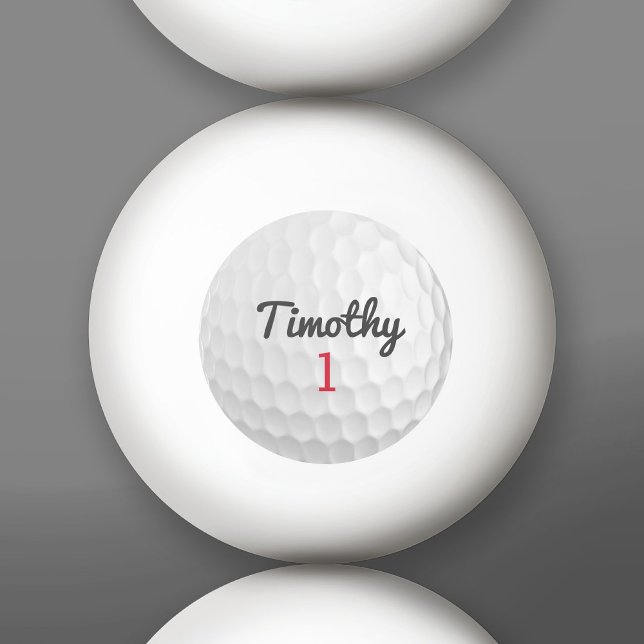 Golf Ball Dimples mit schwarzem Namen Tischtennisball (Custom Ping Pong Balls)