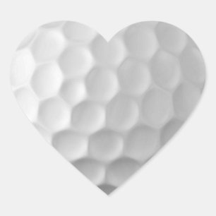 Golf Ball Dimples Muster Textur Herz-Aufkleber