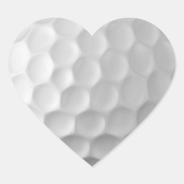 Golf Ball Dimples Muster Textur Herz-Aufkleber (Vorderseite)
