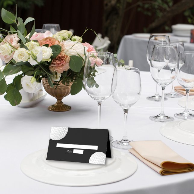 Golf Ball Elegante Festliche Hochzeit Platzkarte (Von Creator hochgeladen)