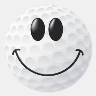 Golf Ball Face Runder Aufkleber