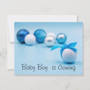 Golf Ball for baby Boy kommt mit Blue Ribbon Einladung