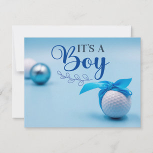 Golf Ball for baby Boy kommt mit Blue Ribbon Einladung