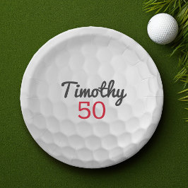 Golf Ball Geburtstagsparty - 50. oder anderes Jahr Pappteller
