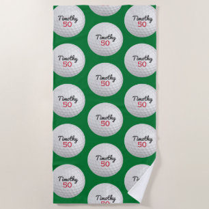Golf Ball Geburtstagsparty - 50. oder anderes Jahr Strandtuch