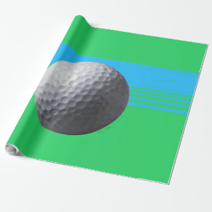 Golf Ball glänzendes Papier groß Geschenkpapier