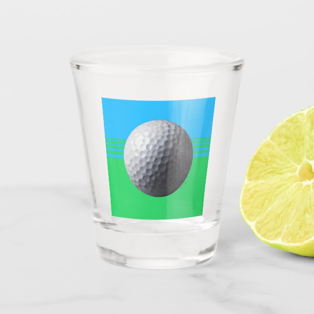 Golf-Ball-Glas Schnapsglas (Vorderseite)