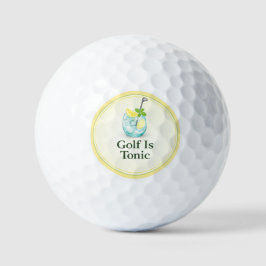 Golf Ball | Golf Is Tonic Lemon Mint Glass Design